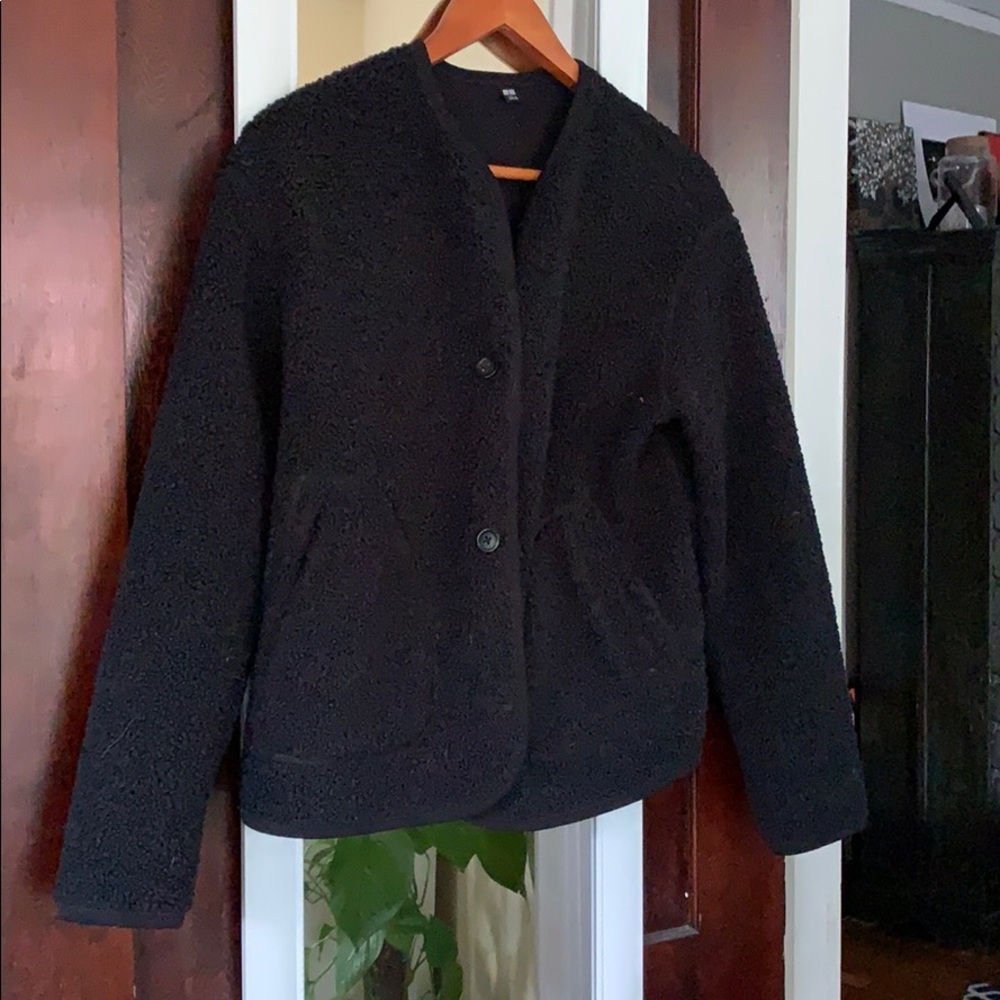 Uniqlo pile fleece cardigan